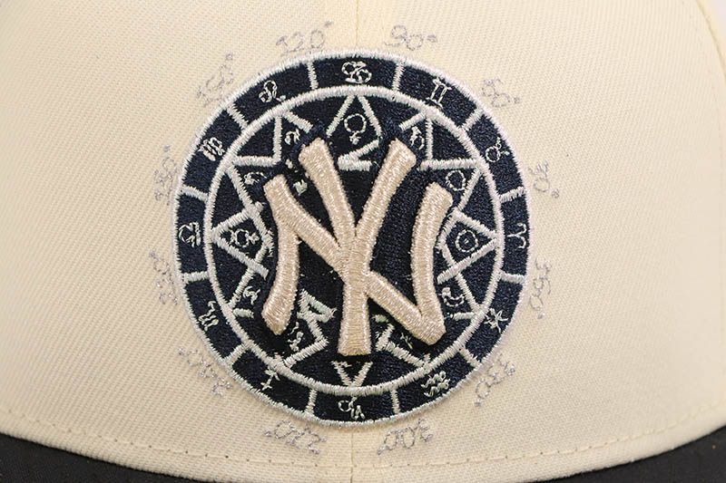 NEW ERA ZODIAC NEW YORK YANKEES 59FIFTY FITTED CAP (AMERICAN LEAGUE CHAMPIONSHIP SERIES 2003 SIDE PATCH/GREY UNDER VISOR/CHROME NAVY) 14693470