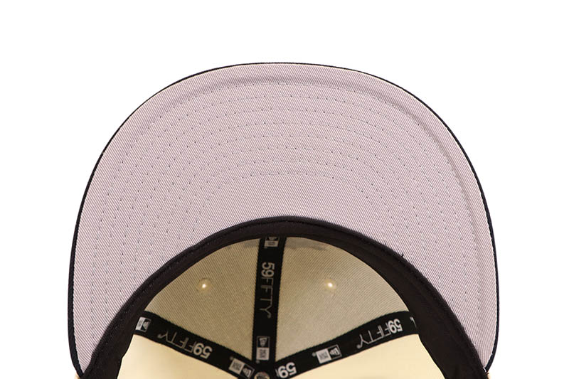 NEW ERA ZODIAC NEW YORK YANKEES 59FIFTY FITTED CAP (AMERICAN LEAGUE CHAMPIONSHIP SERIES 2003 SIDE PATCH/GREY UNDER VISOR/CHROME NAVY) 14693470