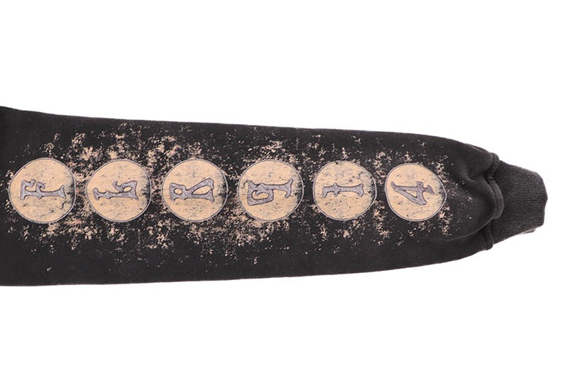 FLOOR 914 GOLD SKULL HOODIE (BLACK WASH)