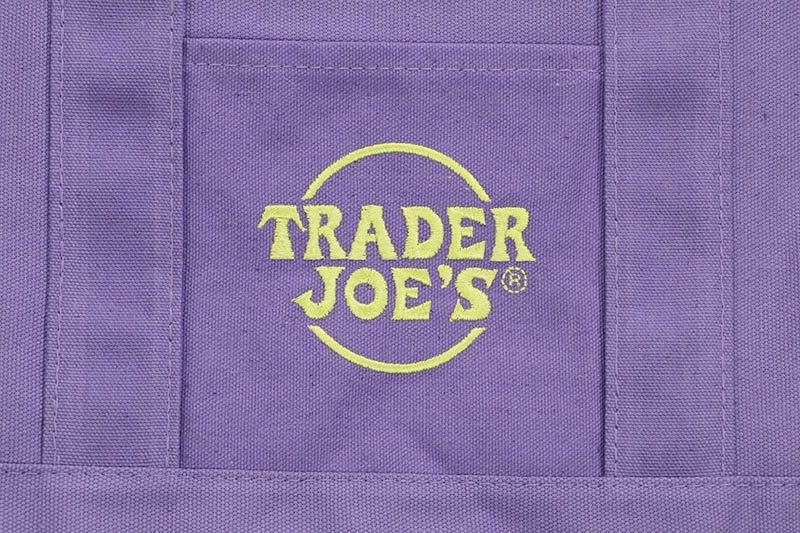 TRADER JOE'S TRICK OR TREAT CANVAS TOTE BAG (PURPLE)