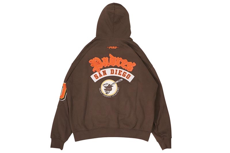 PRO STANDARD SAN DIEGO PADRES BEST DROP SHOULDER PO HOODIE (LSP5315216-BRN:BROWN)