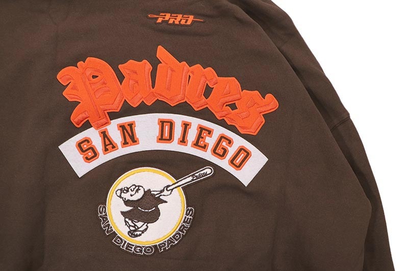 PRO STANDARD SAN DIEGO PADRES BEST DROP SHOULDER PO HOODIE (LSP5315216-BRN:BROWN)