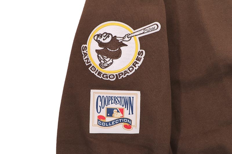 PRO STANDARD SAN DIEGO PADRES BEST DROP SHOULDER PO HOODIE (LSP5315216-BRN:BROWN)