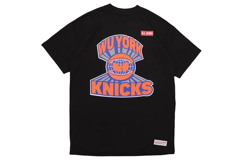 MITCHELL & NESS NEW YORK KNICKS X WU-TANG BLACK WU YORK T-SHIRT SS22355