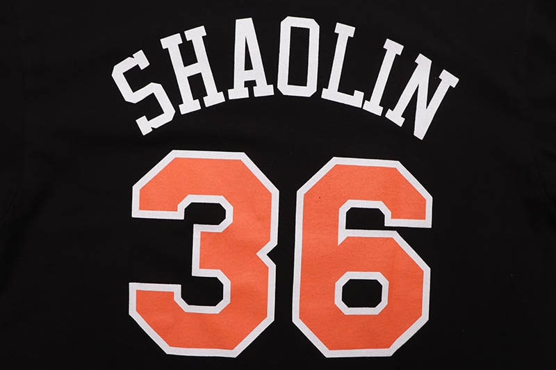 MITCHELL & NESS NEW YORK KNICKS X WU-TANG BLACK WU YORK T-SHIRT SS22355
