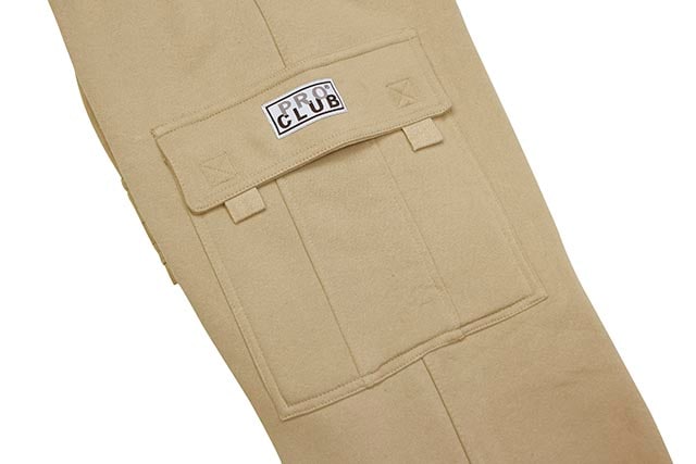 PRO CLUB HEAVYWEIGHT FLEECE CARGO PANTS (KHAKI)