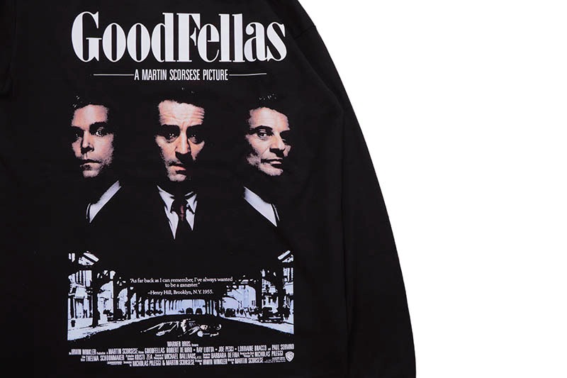 JEFFERSONS GOODFELLAS HEAVYWEIGHT LONG SLEEVE T-SHIRT (BLACK 