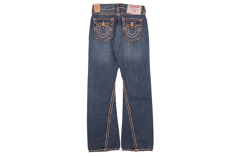 TRUE RELIGION JOEY ROPE STITCH FLARE JEAN (108877:KEW GARDENS DARK WASH)