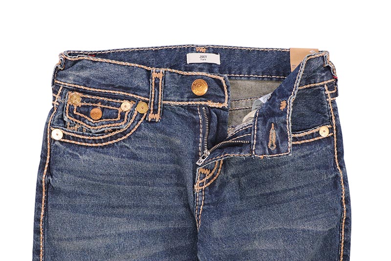 TRUE RELIGION JOEY ROPE STITCH FLARE JEAN (108877:KEW GARDENS DARK WASH)