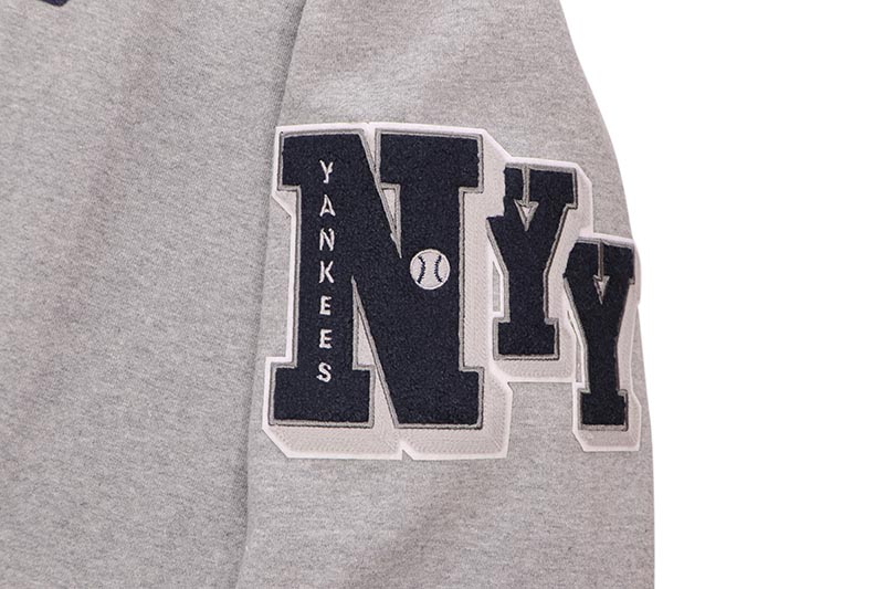 PRO STANDARD NEW YORK YANKEES BEST OF DROP SHOULDER PO HOODIE (LNY5315280-DHG:DARK HEATHER GRAY)