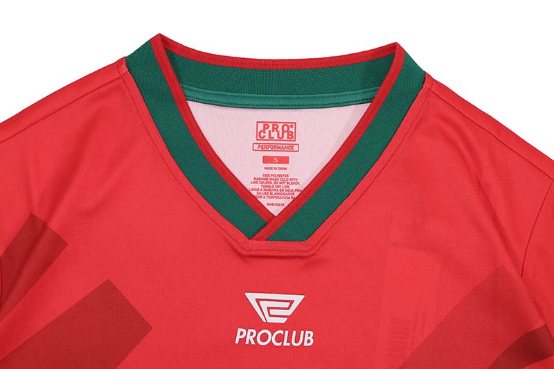 PRO CLUB DRYPRO V-NECK SOCCER JERSEY (RED) 63PC0201