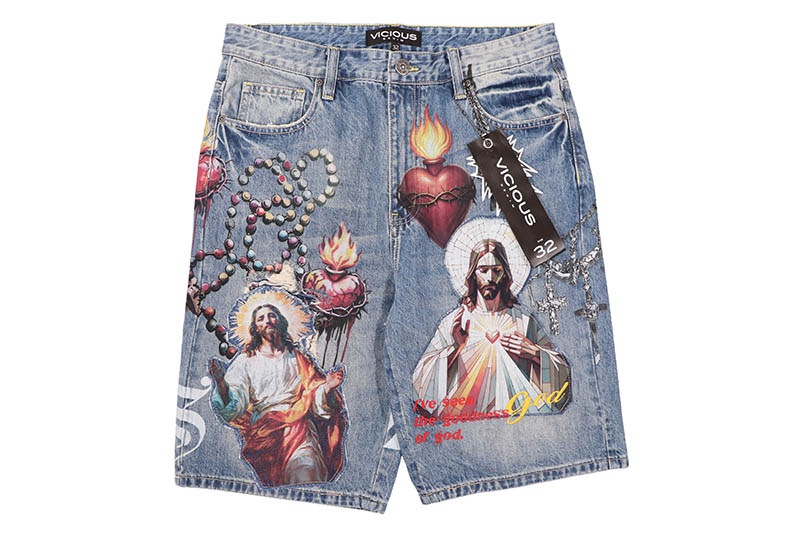 VICIOUS GOODNESS DENIM SHORTS (VC1206:INDIGO BLUE)