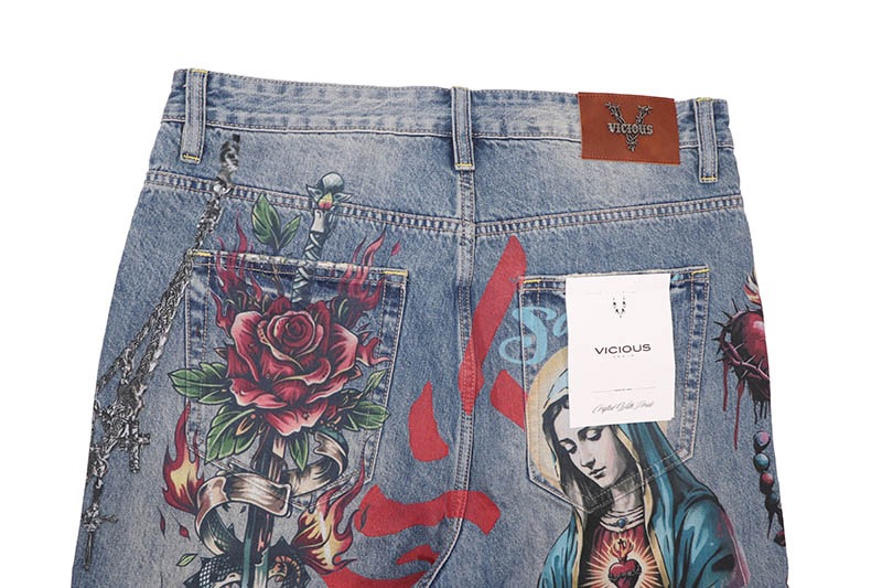 VICIOUS GOODNESS DENIM SHORTS (VC1206:INDIGO BLUE)