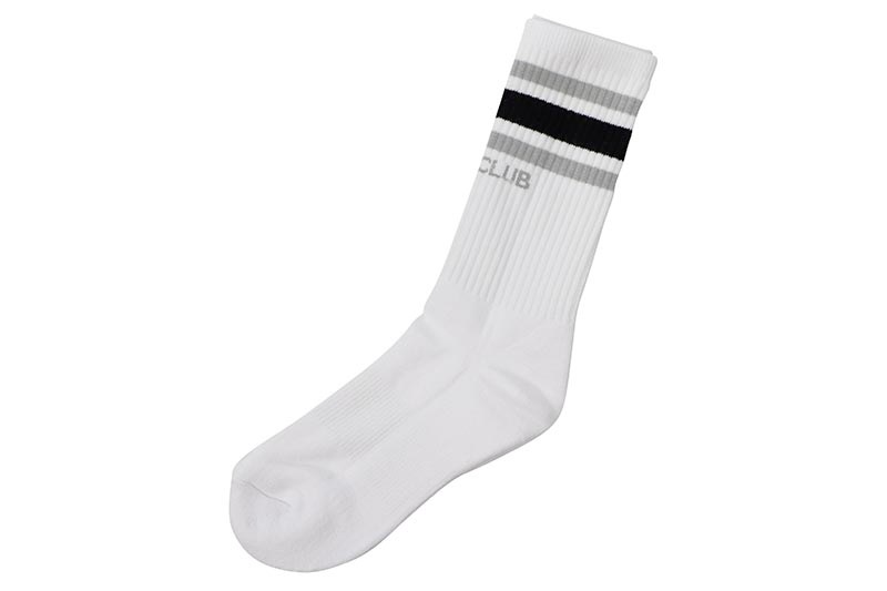 PRO CLUB CLASSIC STRIPE CREW SOCKS (WHITE/BLACK/GRAY) 03PC0902