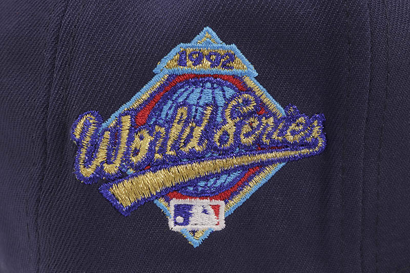 NEW ERA TORONTO BLUE JAYS 9FIFTY SNAPBACK CAP (1992 WORLD SERIES SIDE PATCH/GREEN UNDER VISOR/NAVY)