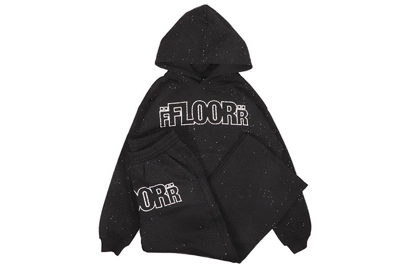 FLOOR 914 VVS SET (BLACK RHINESTONE)