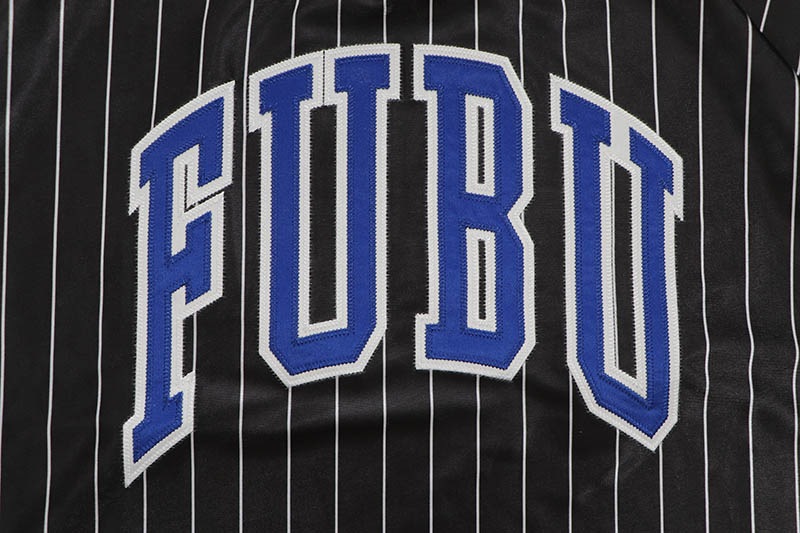FUBU PATCH V NECK T-SHIRTS (FAM-61717:BLACK)