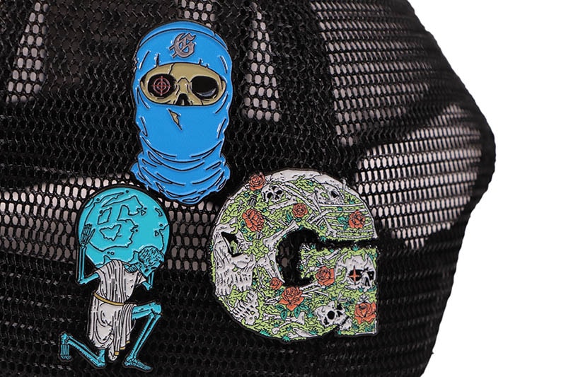 GODSPEED MOOD TRUCKER HAT II (BLACK INTERCHANGEABLE PATCHES)