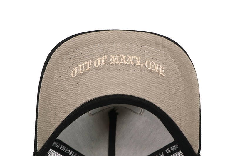GODSPEED MOOD TRUCKER HAT II (BLACK INTERCHANGEABLE PATCHES)