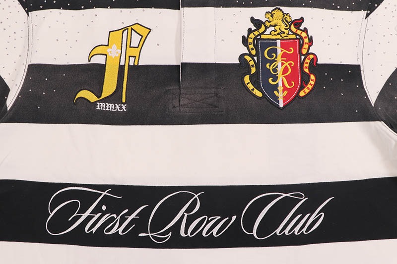 FIRST ROW CLASSIC MONO CLUB POLO SHIRT (FRO1001:BLACK)