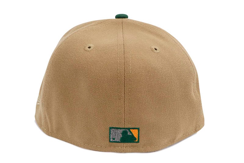 NEW ERA NEW YORK METS 59FIFTY FITTED CAP (50TH ANNIVERSARY SIDE PATCH/GREY UNDER VISOR/KHAKI C.GREEN)