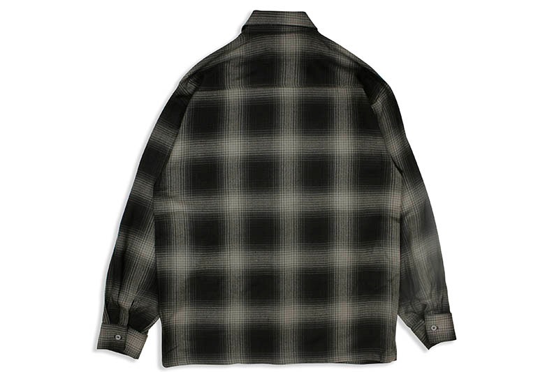 CALTOP PLAID FLANNEL LONG SLEEVE SHIRT (#2000:BLACK/CHARCOAL)