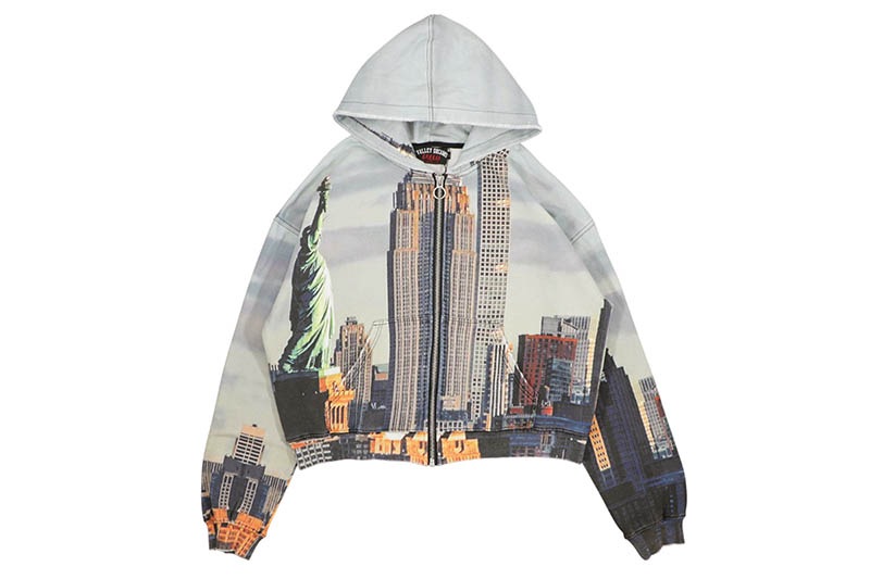 VALE SKYLINE ZIP UP HOODIE (SKY BLUE)
