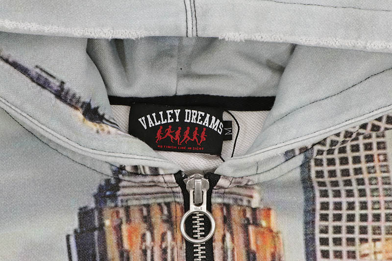 VALE SKYLINE ZIP UP HOODIE (SKY BLUE)