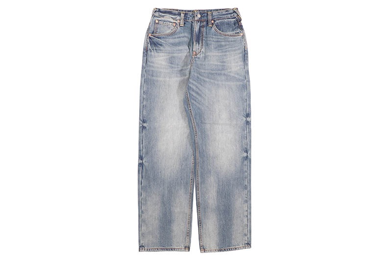 EVISU YELLOW DAICOCK PRINT RELAX FIT JEANS #2030 (DK6S-JP102:YELLOW)