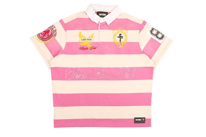FIRST ROW SOFT BLOOM CLUB POLO SHIRT (FRO1004:PINK)