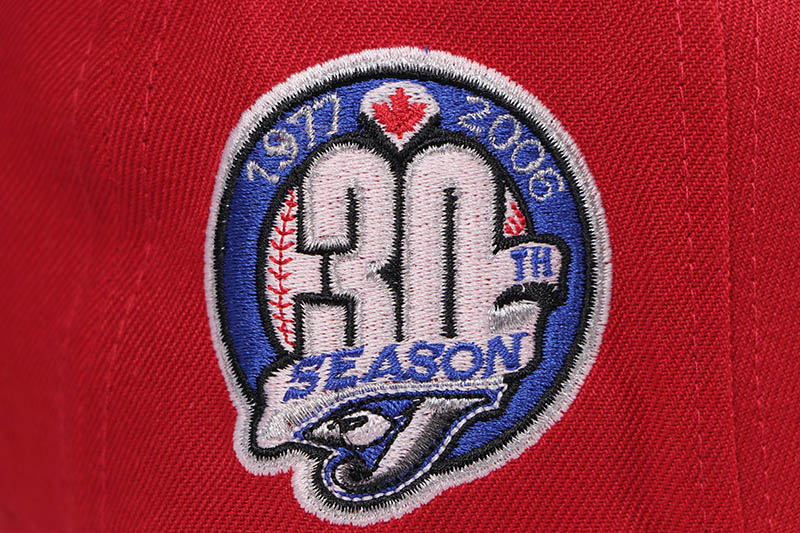 NEW ERA TRONTO BLUE JAYS 9FORTY AF ADJUSTABLE CAP (30TH SEASON SIDE PATCH/GREY UNDER VISOR/RED)