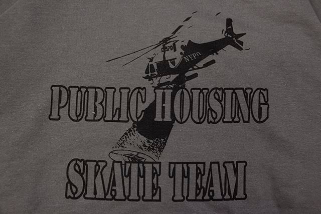 PUBLIC HOUSING SKATE TEAM HELICOPTER HOODIE (CHARCOAL GREY)