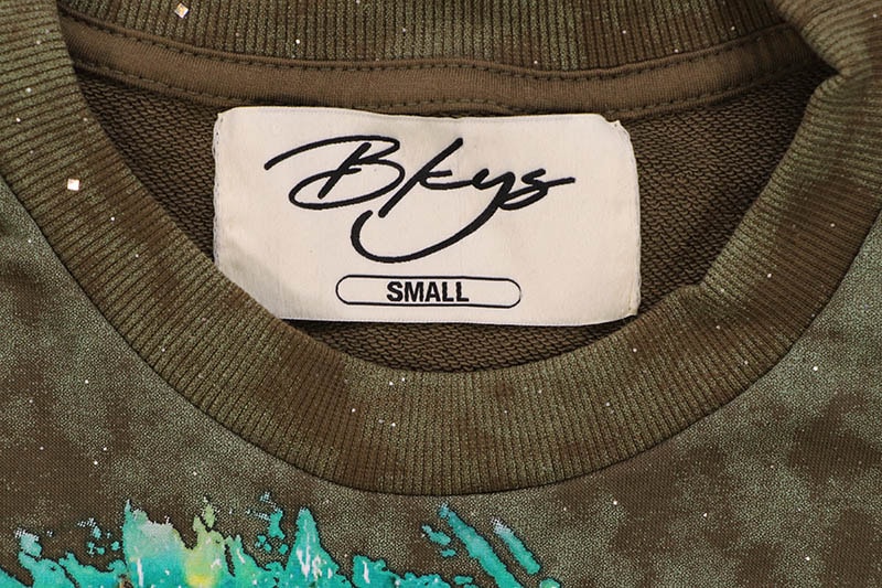 BKYS PRAYER FRENCH TERRY CROPPED TEE (T1333:WASHED OLIVE
