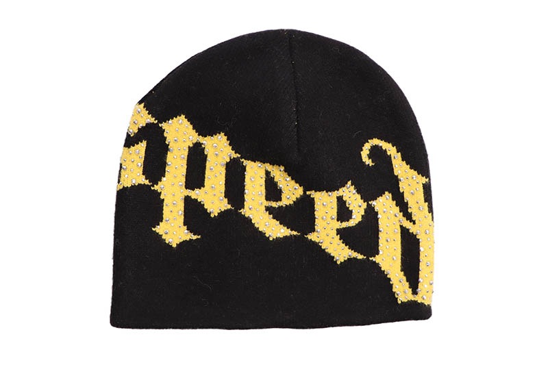 GODSPEED OG LOGO STUDDED BEANIE (BLACK/YELLOW)