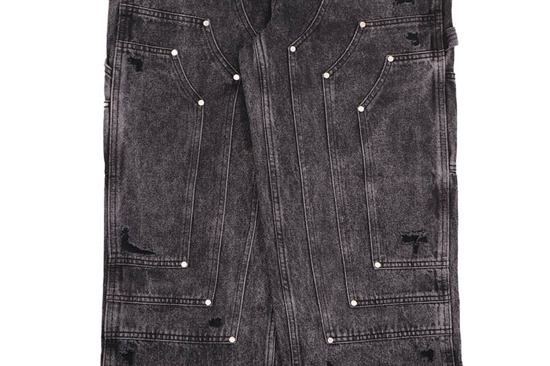 FLOOR 914 TRIPLE KNEE DENIM (BLACK WASH)