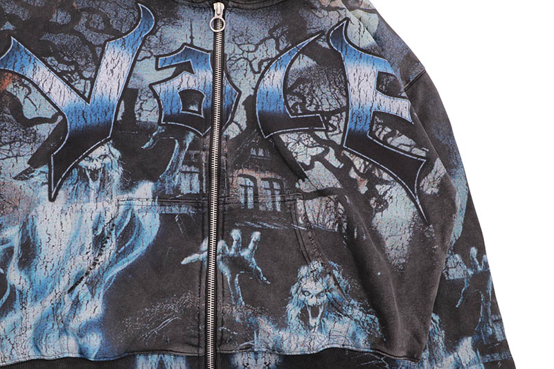 VALE CASPER ZIP UP HOODIE (BLACK)