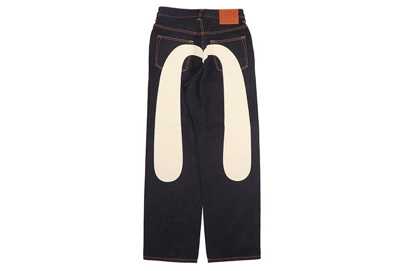 EVISU WHITE DAICOCK PRINT RELAX FIT JEANS #2030 (DK6S-JP102:WHITE
