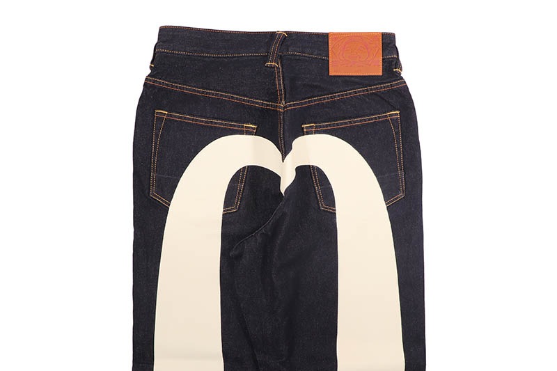 EVISU WHITE DAICOCK PRINT RELAX FIT JEANS #2030 (DK6S-JP102:WHITE