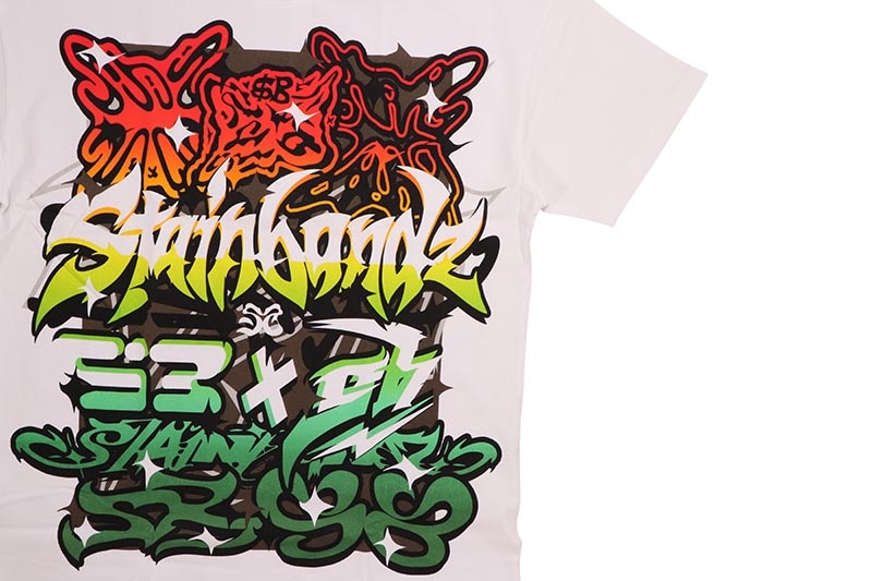 SB STUDIOS STAINBANDZ LOGO SHIRT (WHITE/RED)