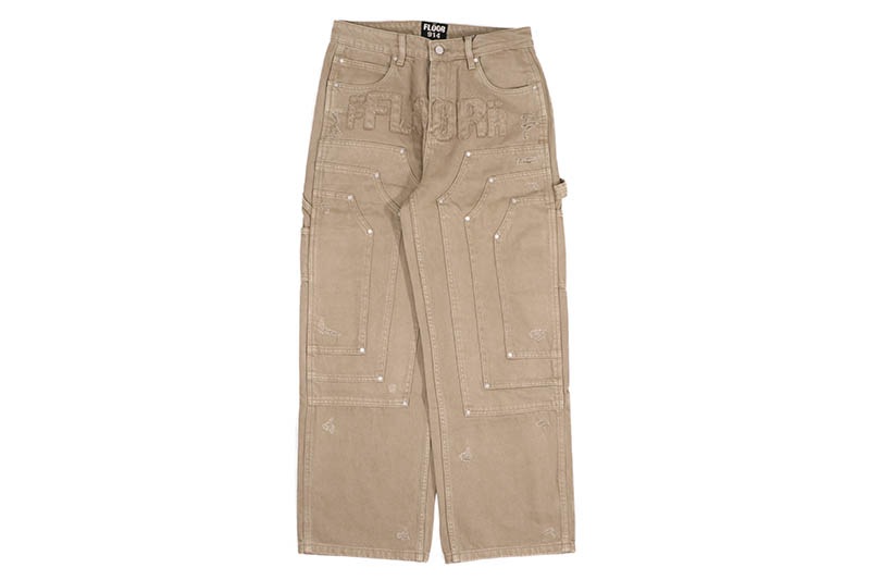 FLOOR 914 TRIPLE KNEE DENIM (KHAKI WASH)