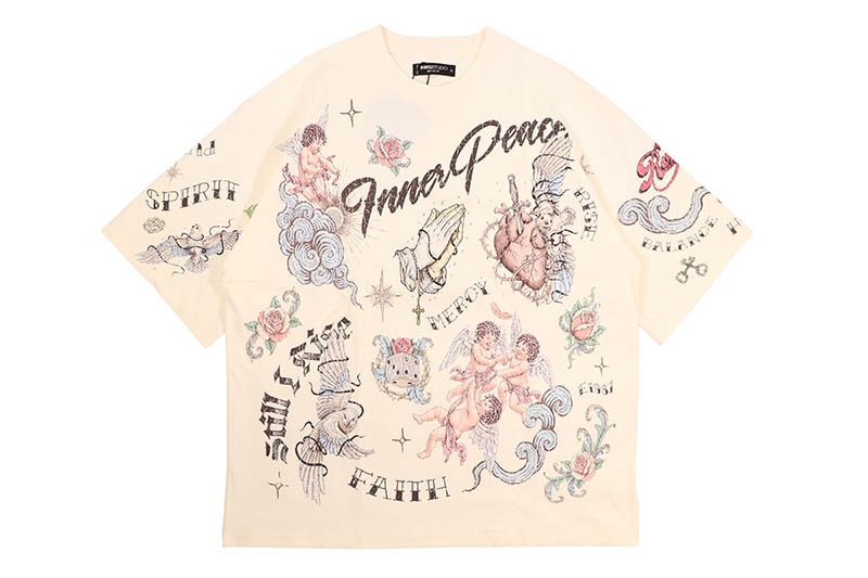 ROKU STUDIO FAITH BOXY TEE (RK1482091:EGGSHELL)