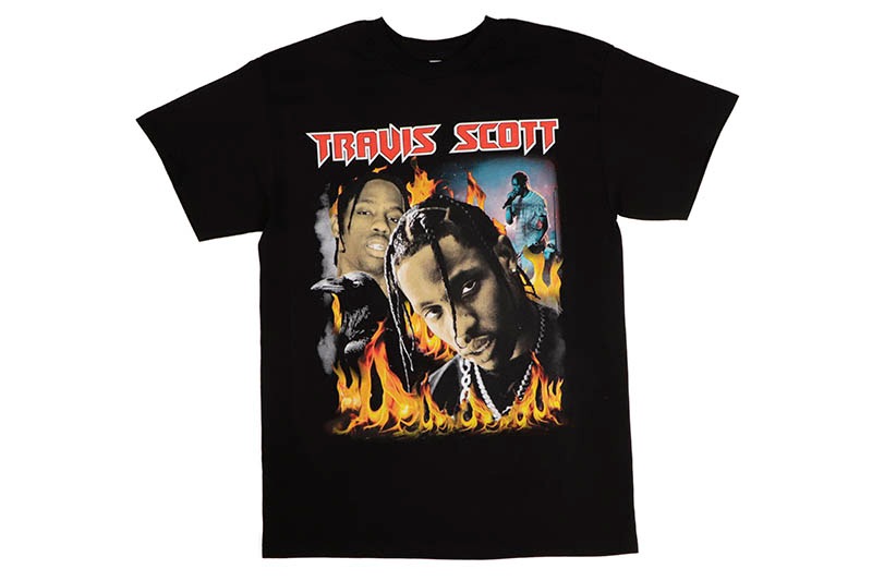 TRAVIS SCOTT FLAMES GRAPHIC T-SHIRT (BLACK)