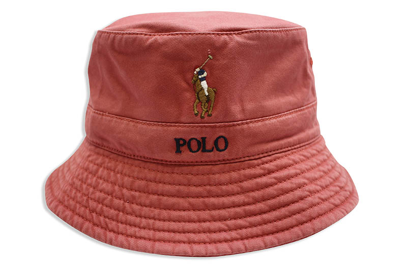 POLO RALPH LAUREN STRETCH-COTTON BUCKET HAT (710787242002:NANTUCKET RED)