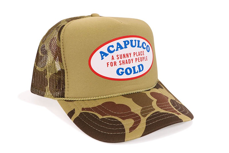 ACAPULCO GOLD OVAL LOGO TRUCKER CAP (CAMO)
