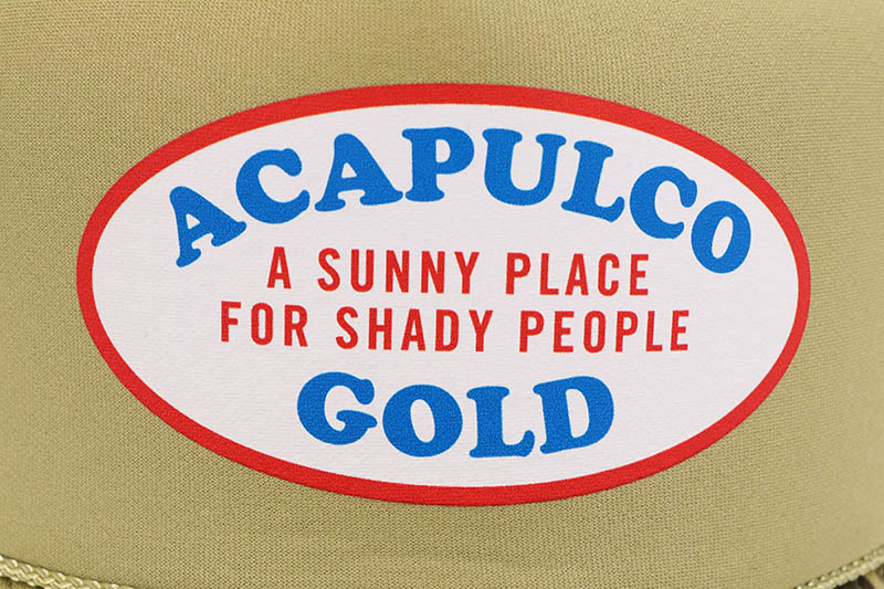 ACAPULCO GOLD OVAL LOGO TRUCKER CAP (CAMO)