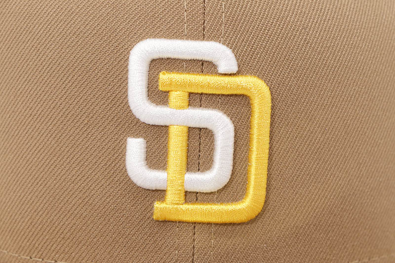 NEW ERA SAN DIEGO PADRES 59FIFTY FITTED CAP (1992 ALL STAR GAME CUSTOM SIDE PATCH/A GOLD UNDER VISOR/KHAKI) 70945768