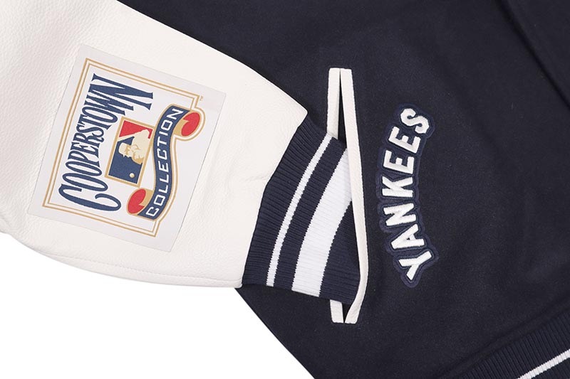 PRO STANDARD NEW YORK YANKEES BEST OF RIB WOOL VARSITY JACKET (LNY6315284-MNW:MIDNIGHT NAVY/WHITE)