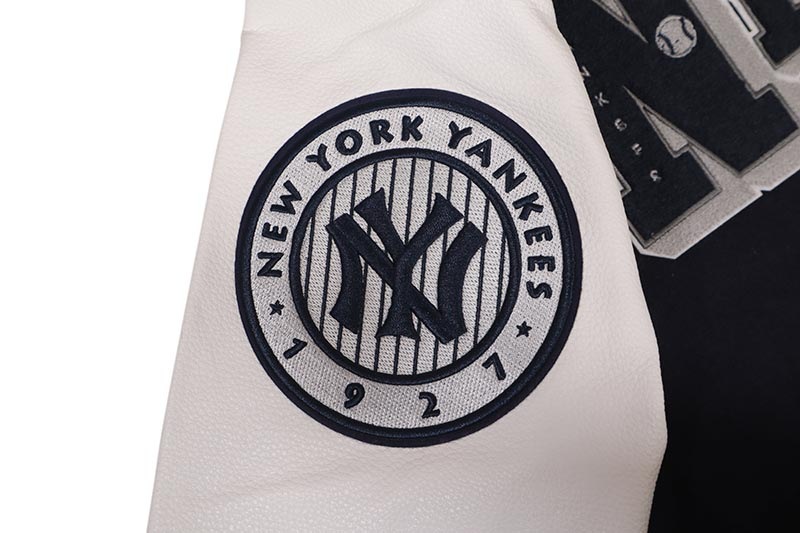 PRO STANDARD NEW YORK YANKEES BEST OF RIB WOOL VARSITY JACKET (LNY6315284-MNW:MIDNIGHT NAVY/WHITE)