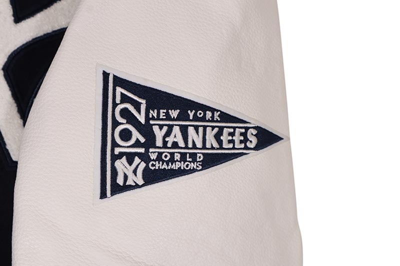 PRO STANDARD NEW YORK YANKEES BEST OF RIB WOOL VARSITY JACKET (LNY6315284-MNW:MIDNIGHT NAVY/WHITE)