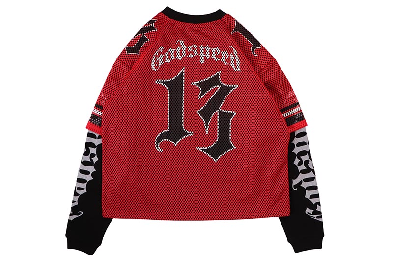 GODSPEED TD LAYERED JERSEY (BLACK/RED/WHITE)
